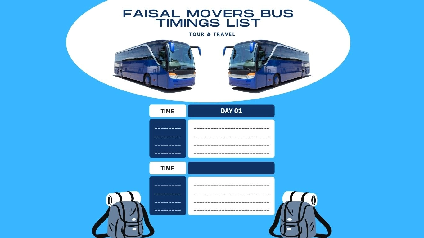 Faisal Movers Bus Timings List