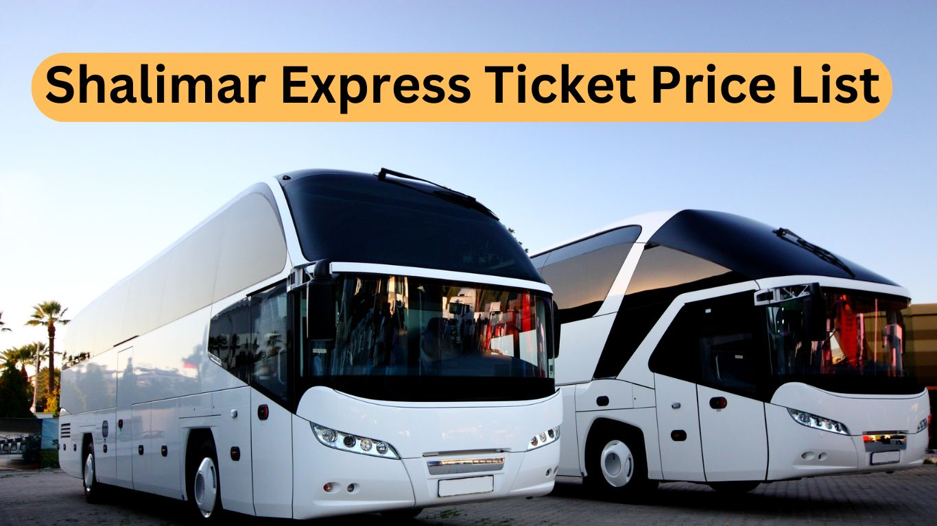 Shalimar Express Ticket Price List 2024